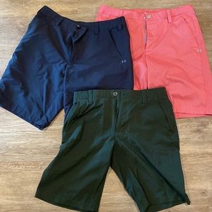 Set of 2 excellent condition under armour golf shorts. Size 34